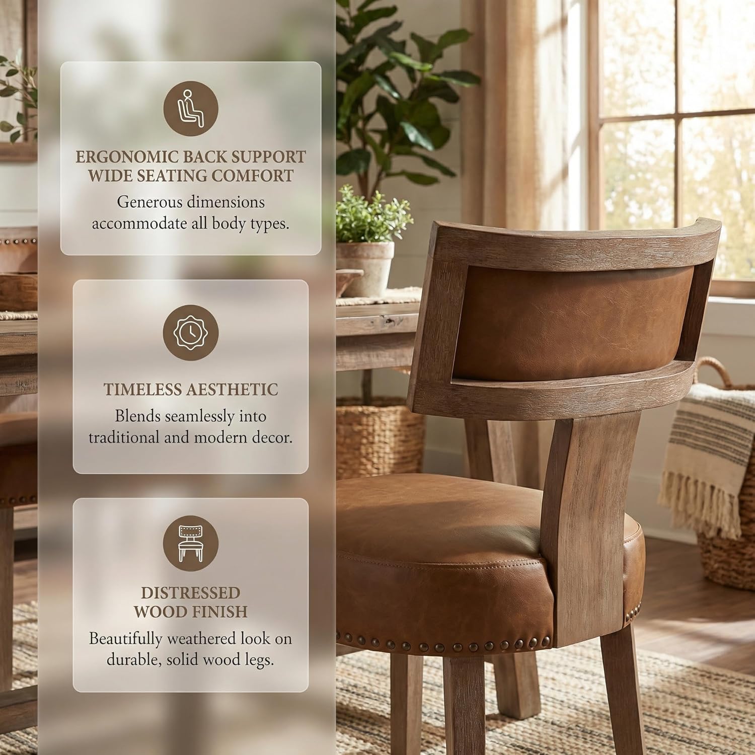 Mid Century Modern Dining Chairs Set of 4