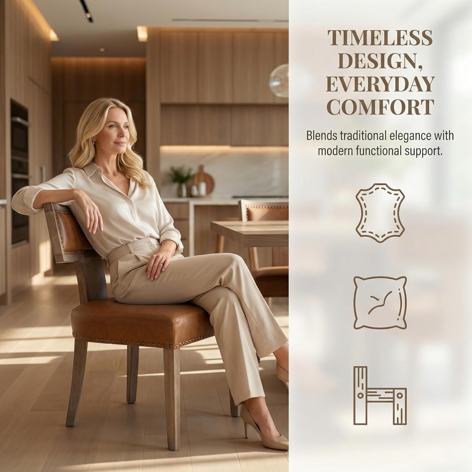 Mid Century Modern Dining Chairs Set of 4