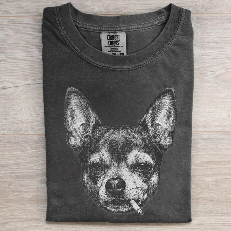 Smoking Chihuahua T-shirt