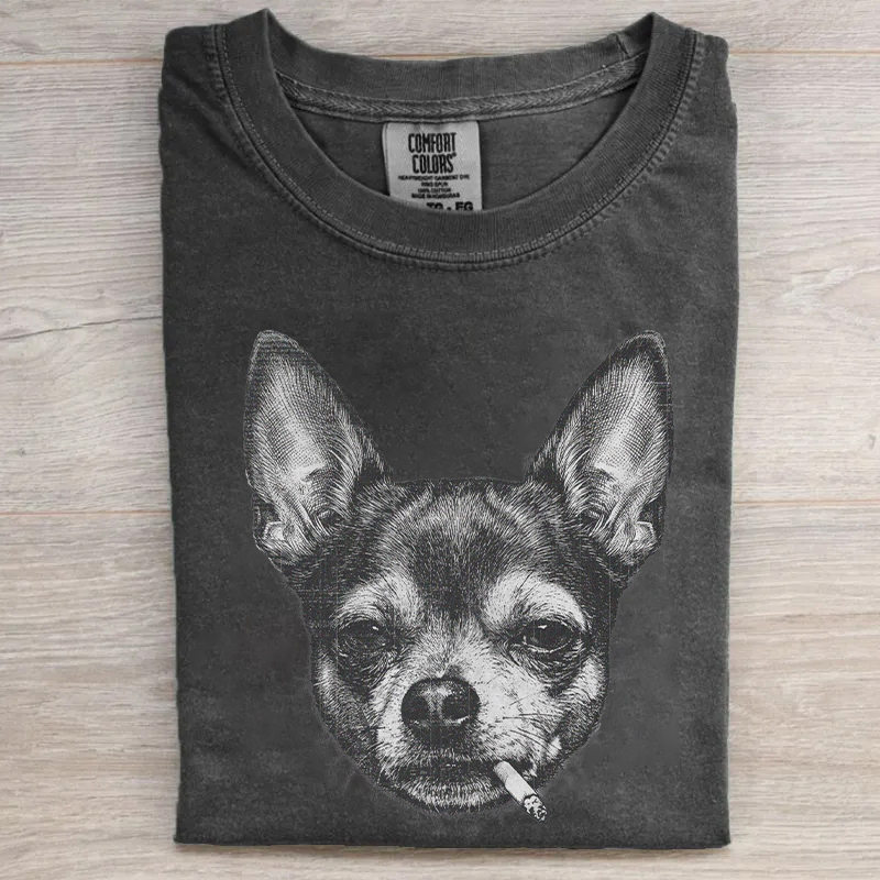 Smoking Chihuahua T-shirt