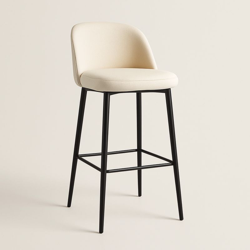 Hoker z tapicerowanego poliestru z metalową ramą 100 cm-Kyriahome