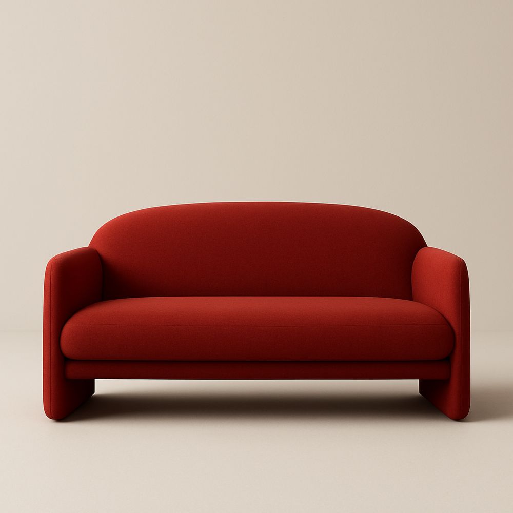 Sofa dwuosobowa z tkaniny poliestrowej Czerwona 180x85x75 cm-Kyriahome