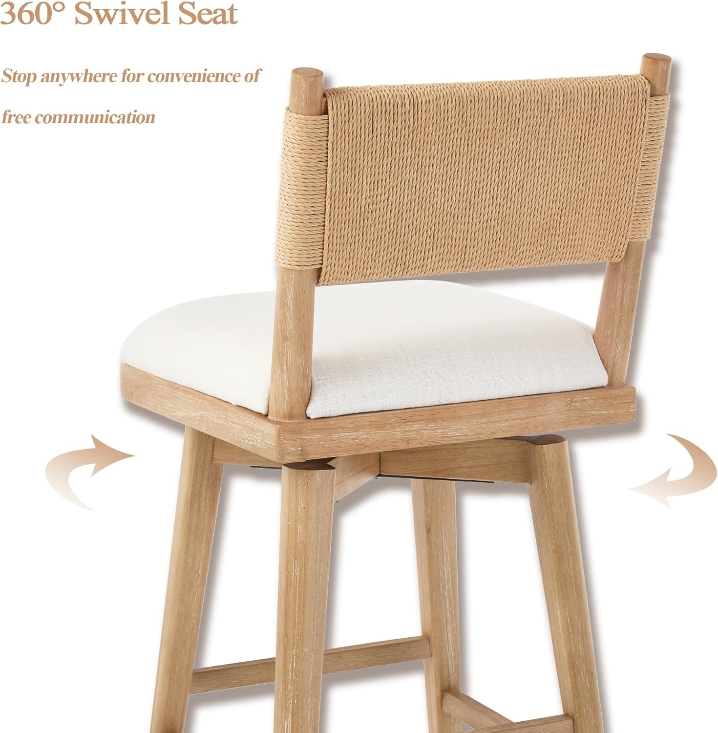 26" Swivel Counter Height Bar Stools Set