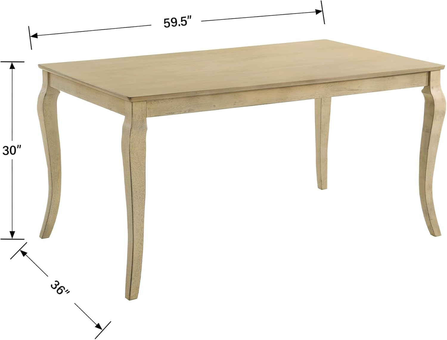 60" Wood Dining Room Table