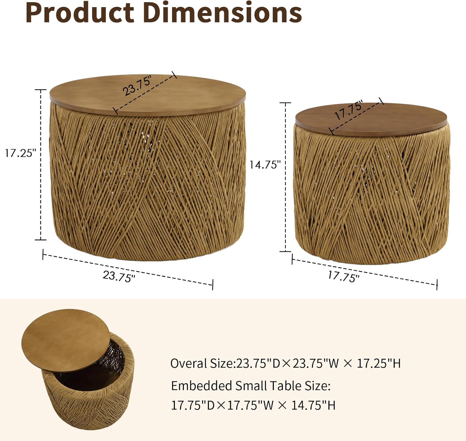 Farmhouse Round Coffee Table