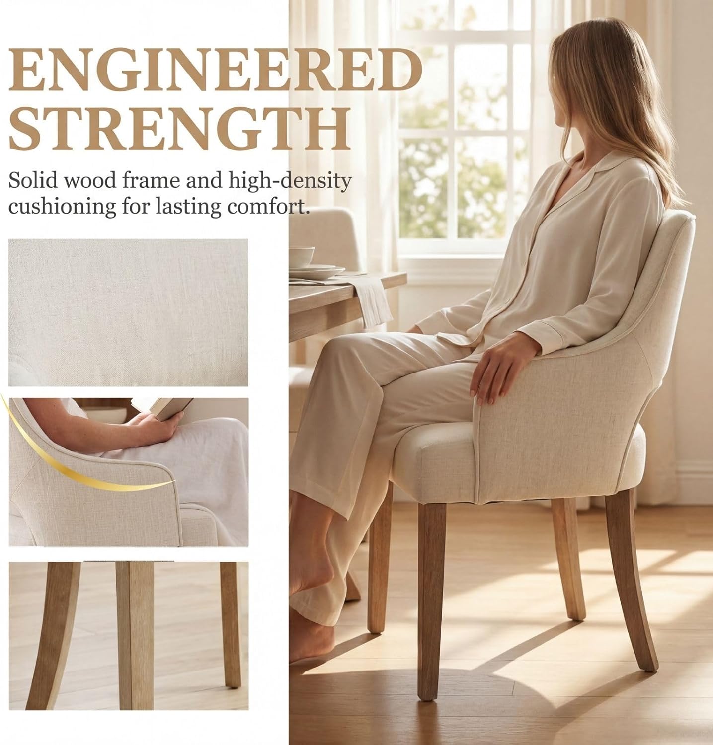 Farmhouse Dining Chairs Set 