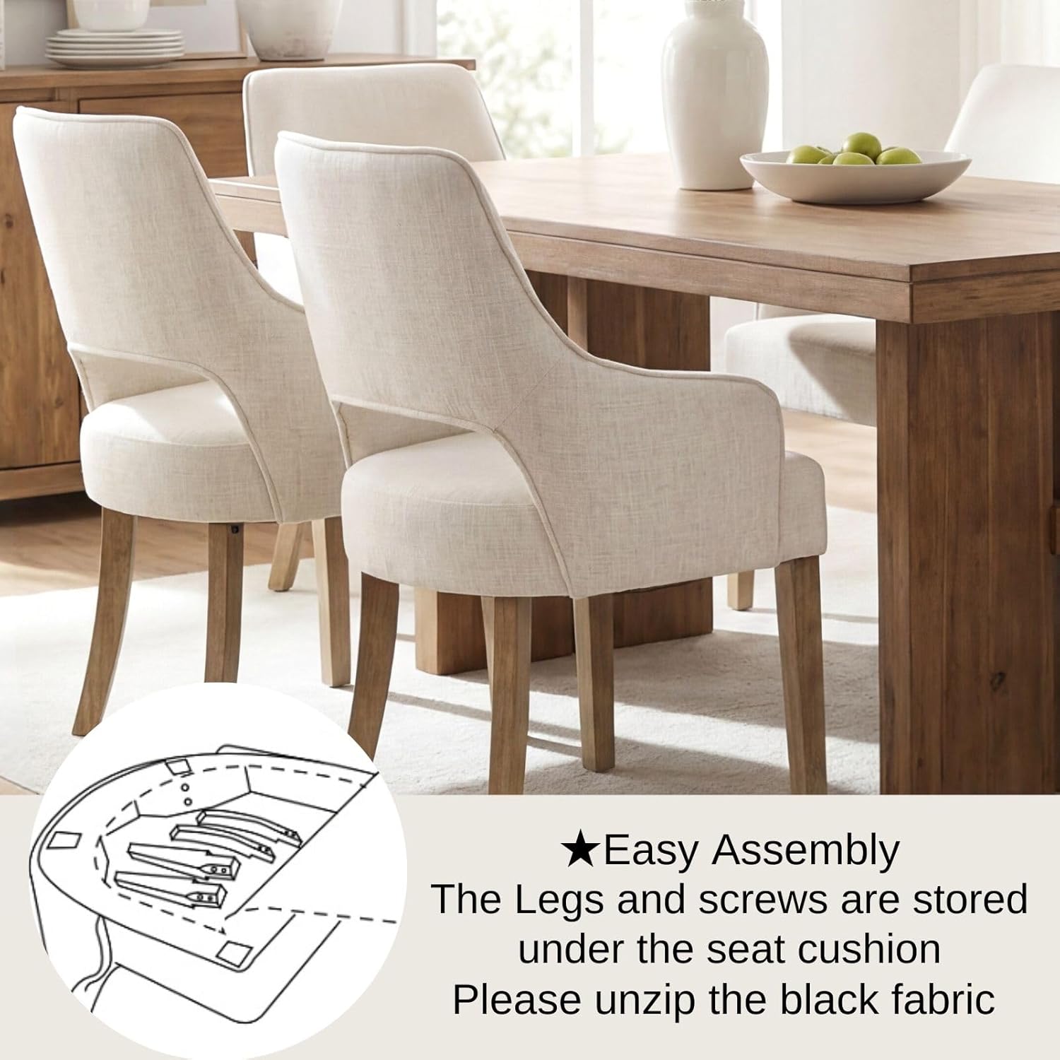 Farmhouse Dining Chairs Set 