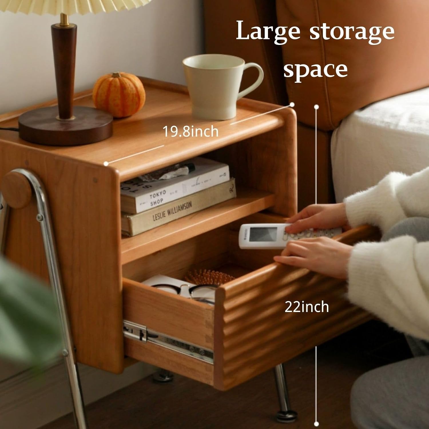 Cherry Wood Nightstand