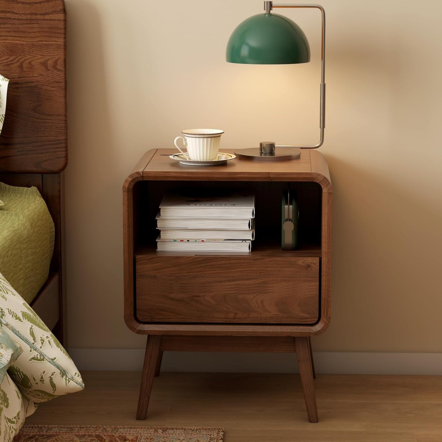 100% Solid Wood Nightstand