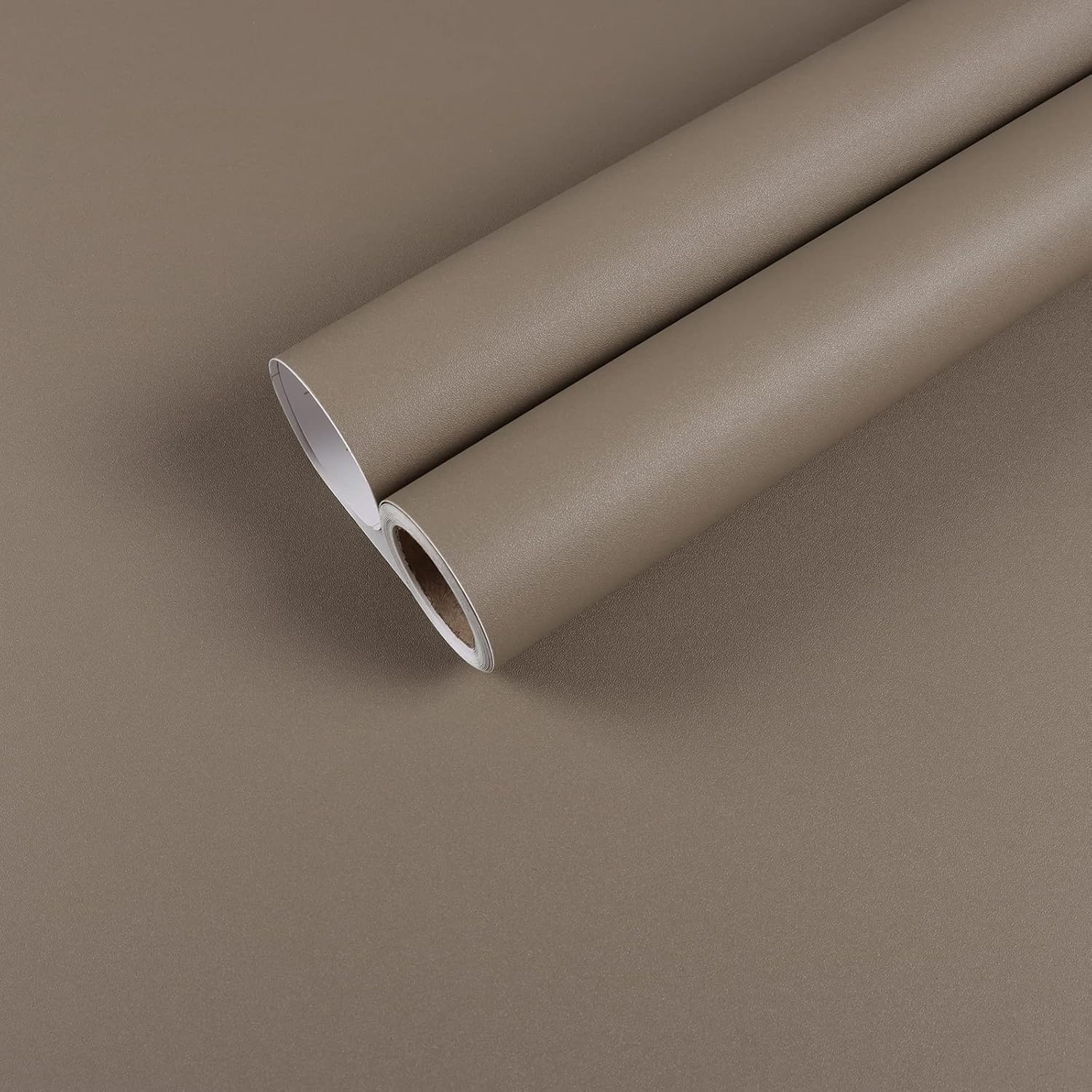17.7"x100" Thickened Tan Brown Peel and Stick Wallpaper 