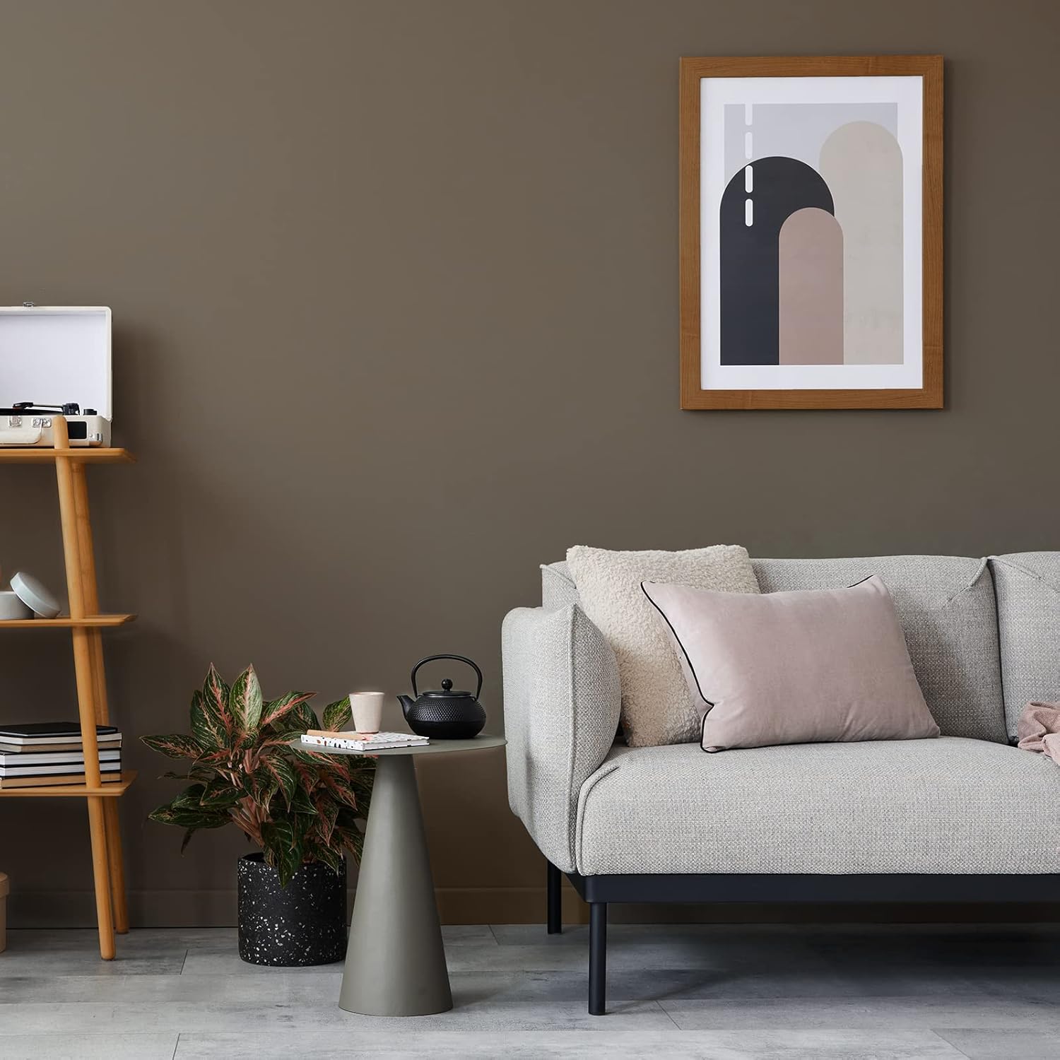 17.7"x100" Thickened Tan Brown Peel and Stick Wallpaper 