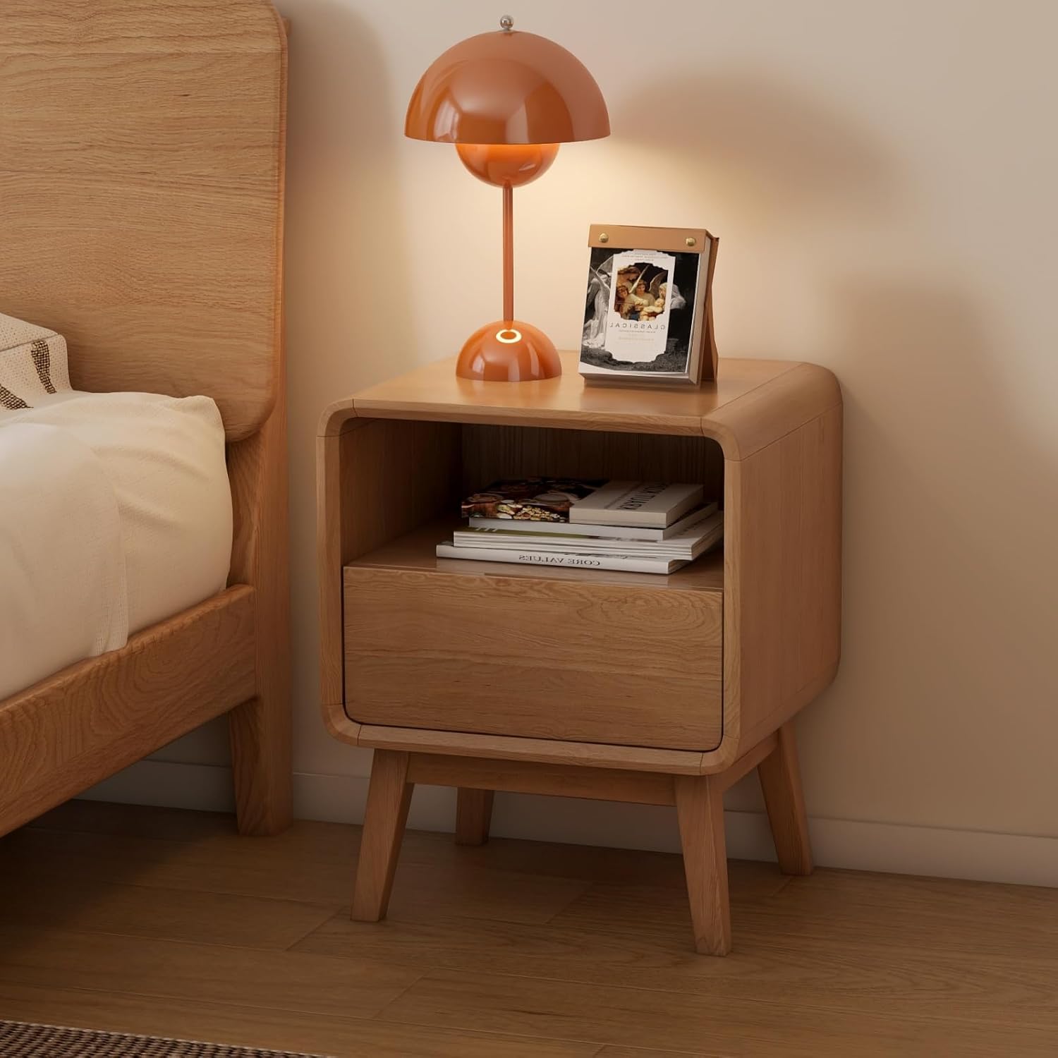 100% Solid Wood Nightstand Set of 2
