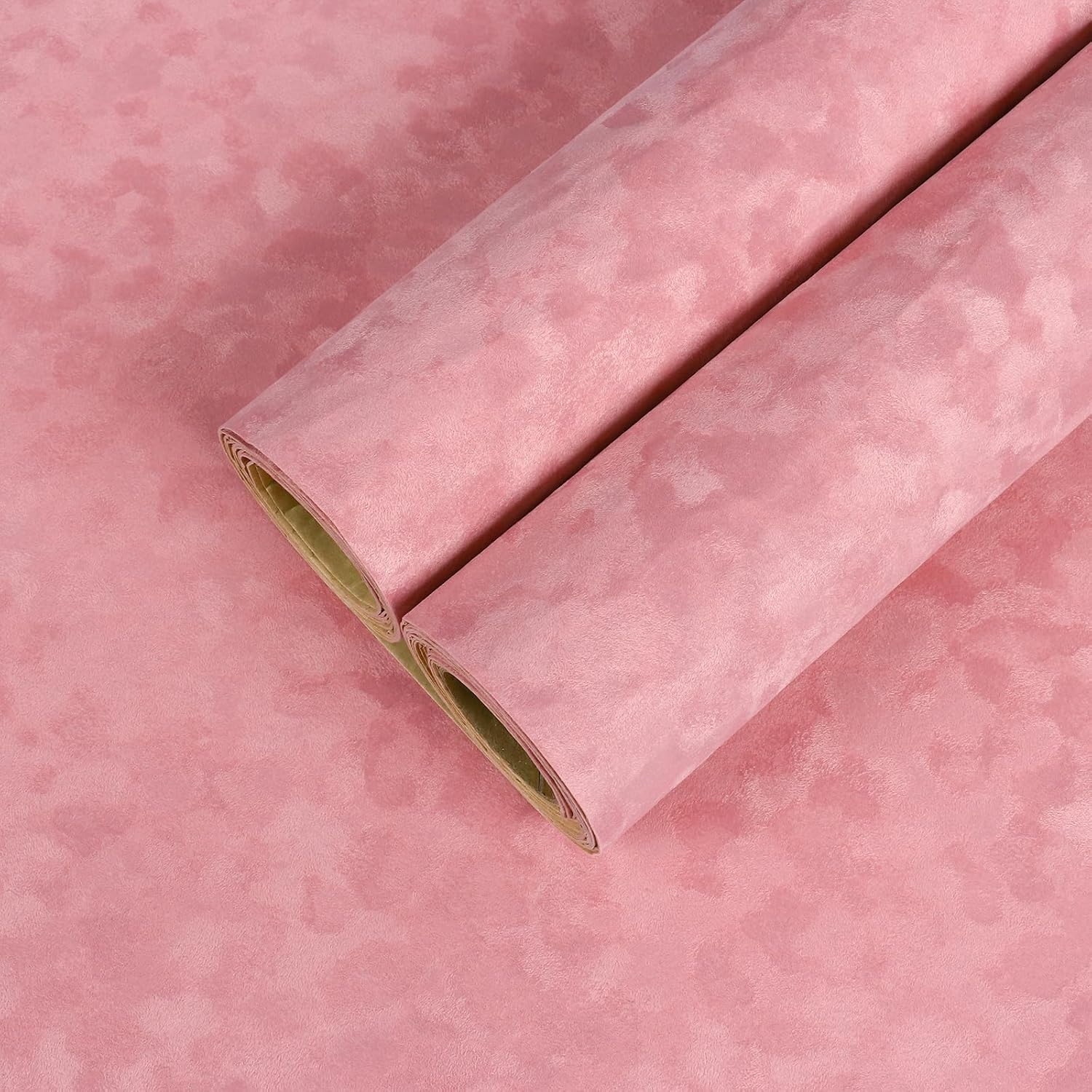12”x472” Light Blue Velvet Flocking Peel and Stick Drawer Liner Velvet Wallpaper 