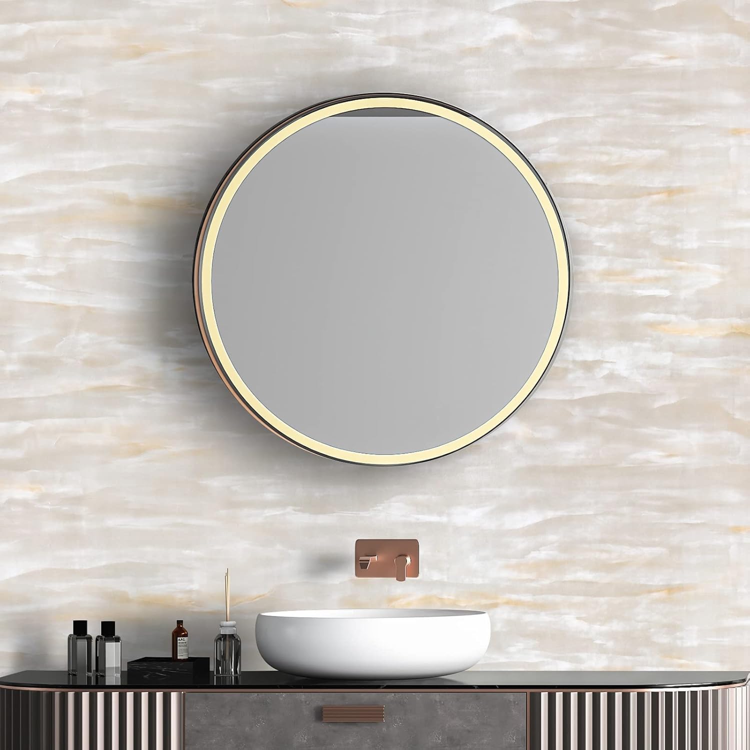 17.7"x236" Beige Marble Peel and Stick Contact Paper 