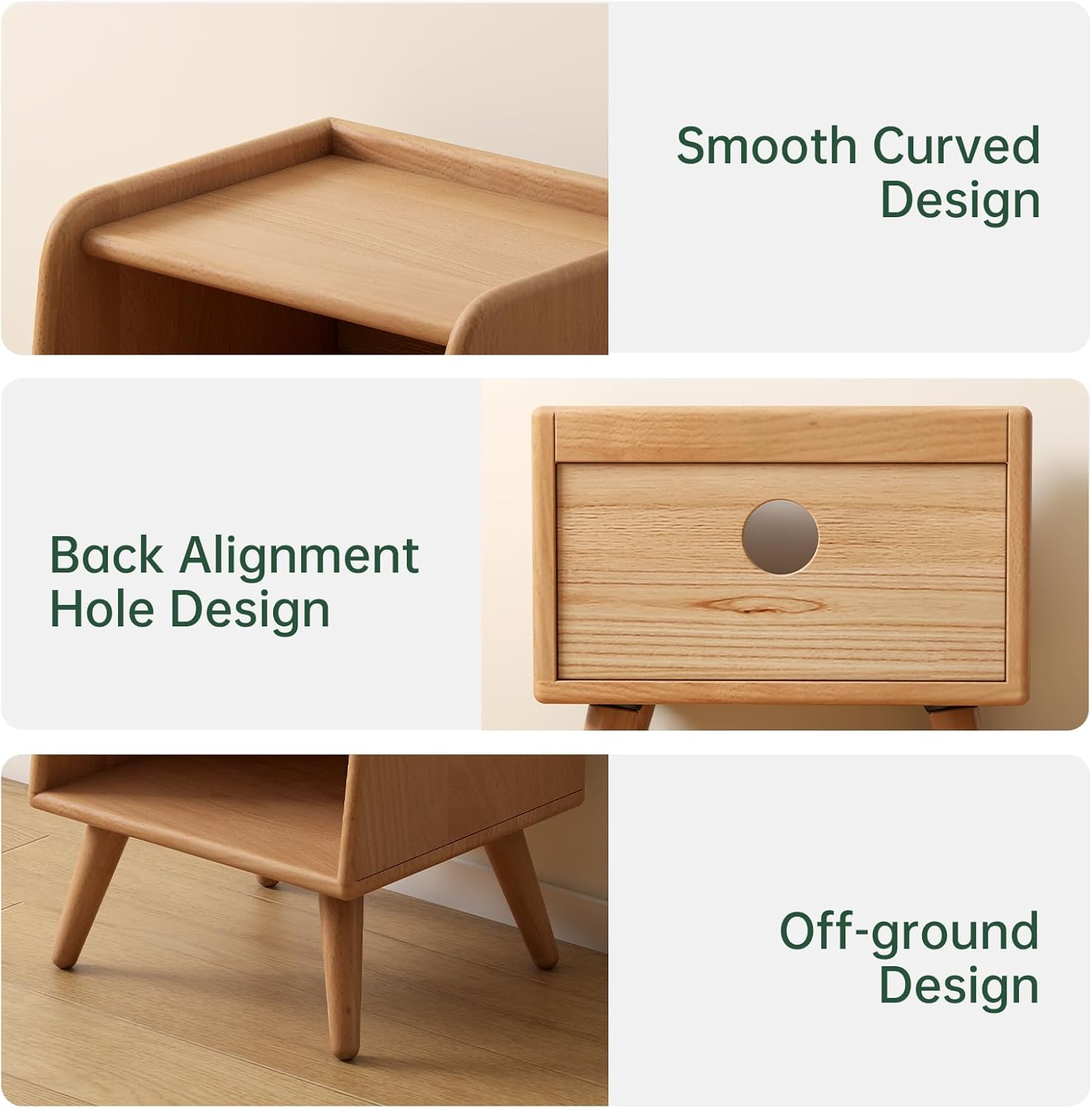 Solid Wood Nightstand