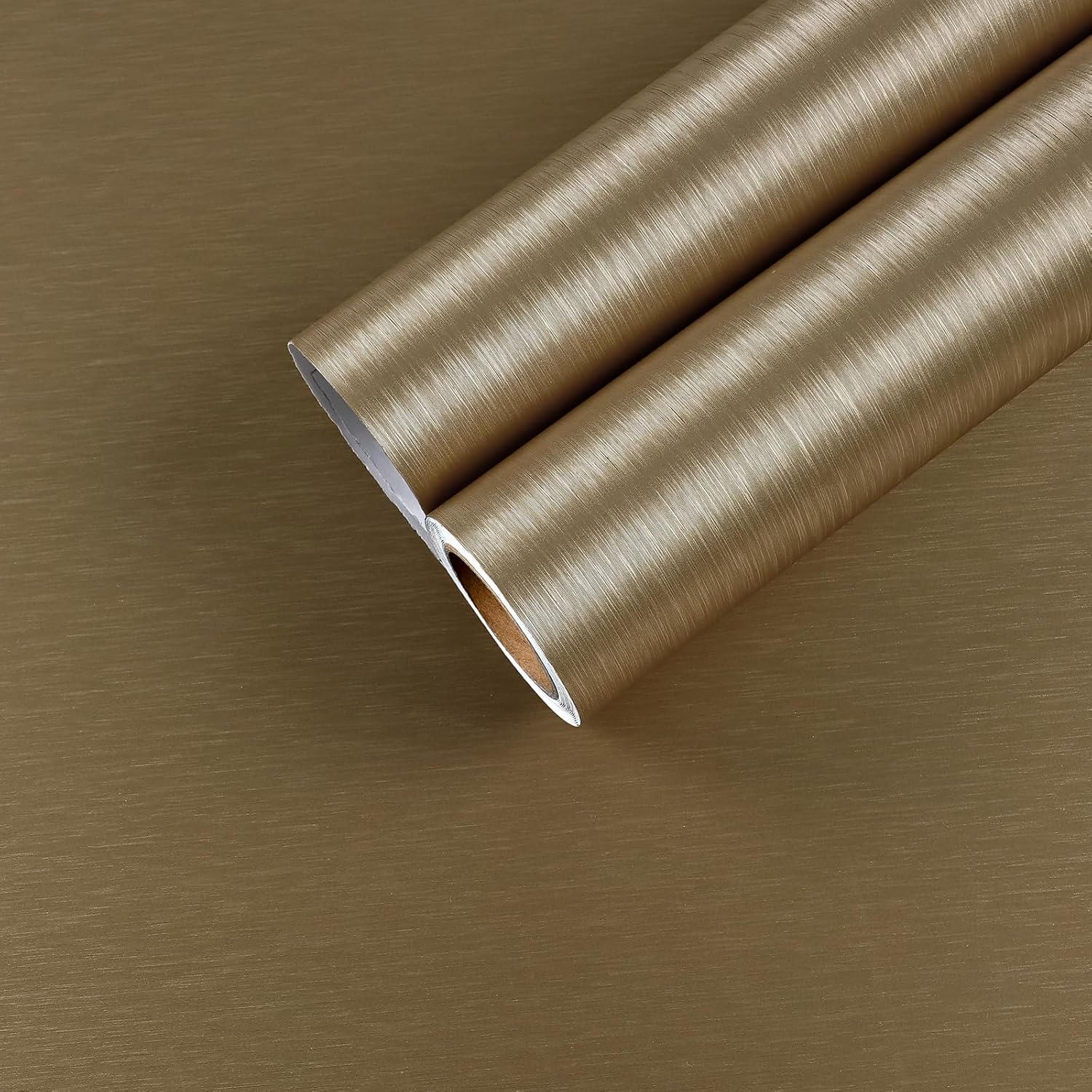 17.7”x100” Metallic Grey Peel and Stick Wallpaper 