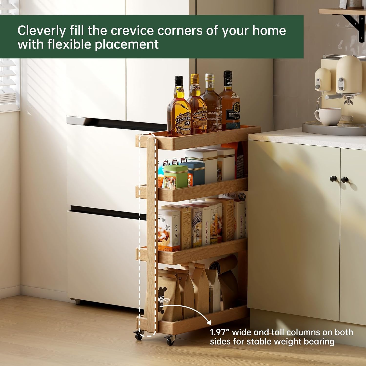 100% Solid Oak Art Storage Cart