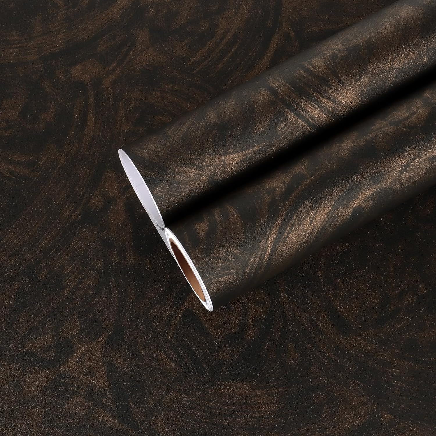 17.7”x100” Thicken Brown Vintage Textured Concrete Wallpaper Peel and Stick