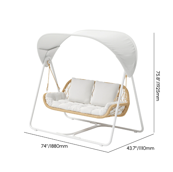 2 Seat Outdoor Woven Rope Swing Chair For 2 Person