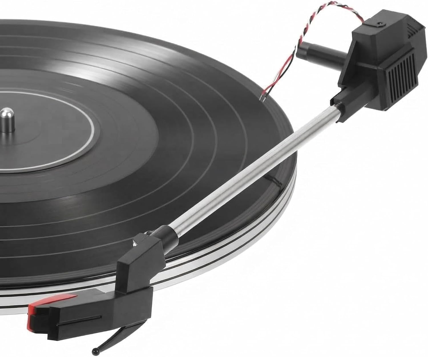 Record Player Tonearm with Stylus & Cartridge: Metal Replacement Arm Assembly for Vintage Phonograph