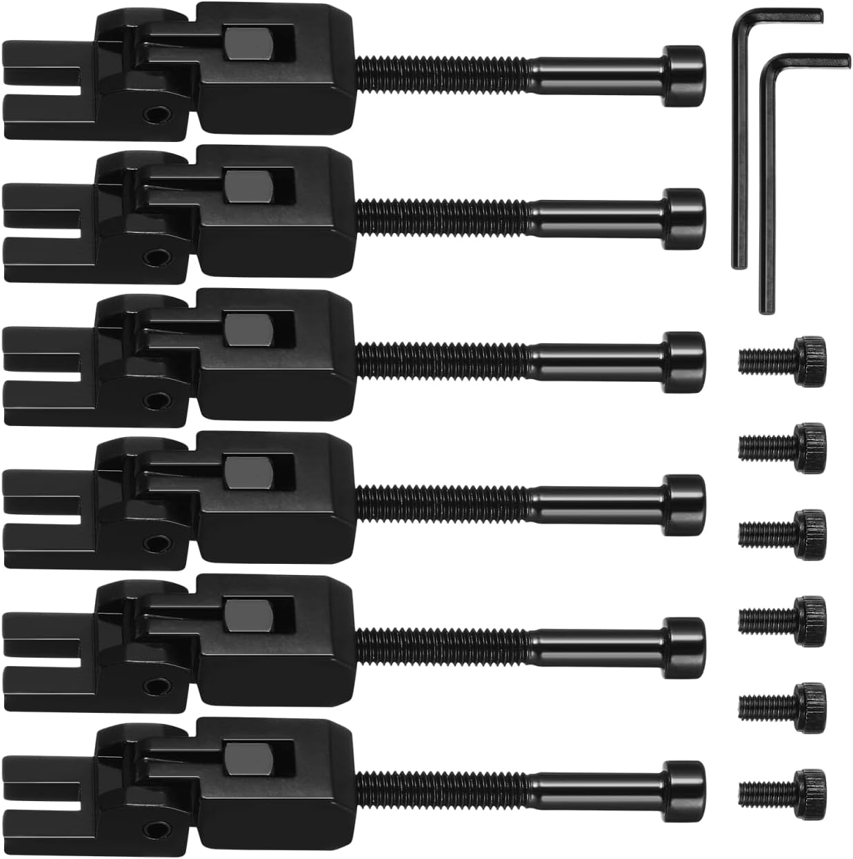 Set of 6 Double Locking Systyem Locked Saddles for Floyd Rose Guitar Tremolo Bridge with String Lock Screws