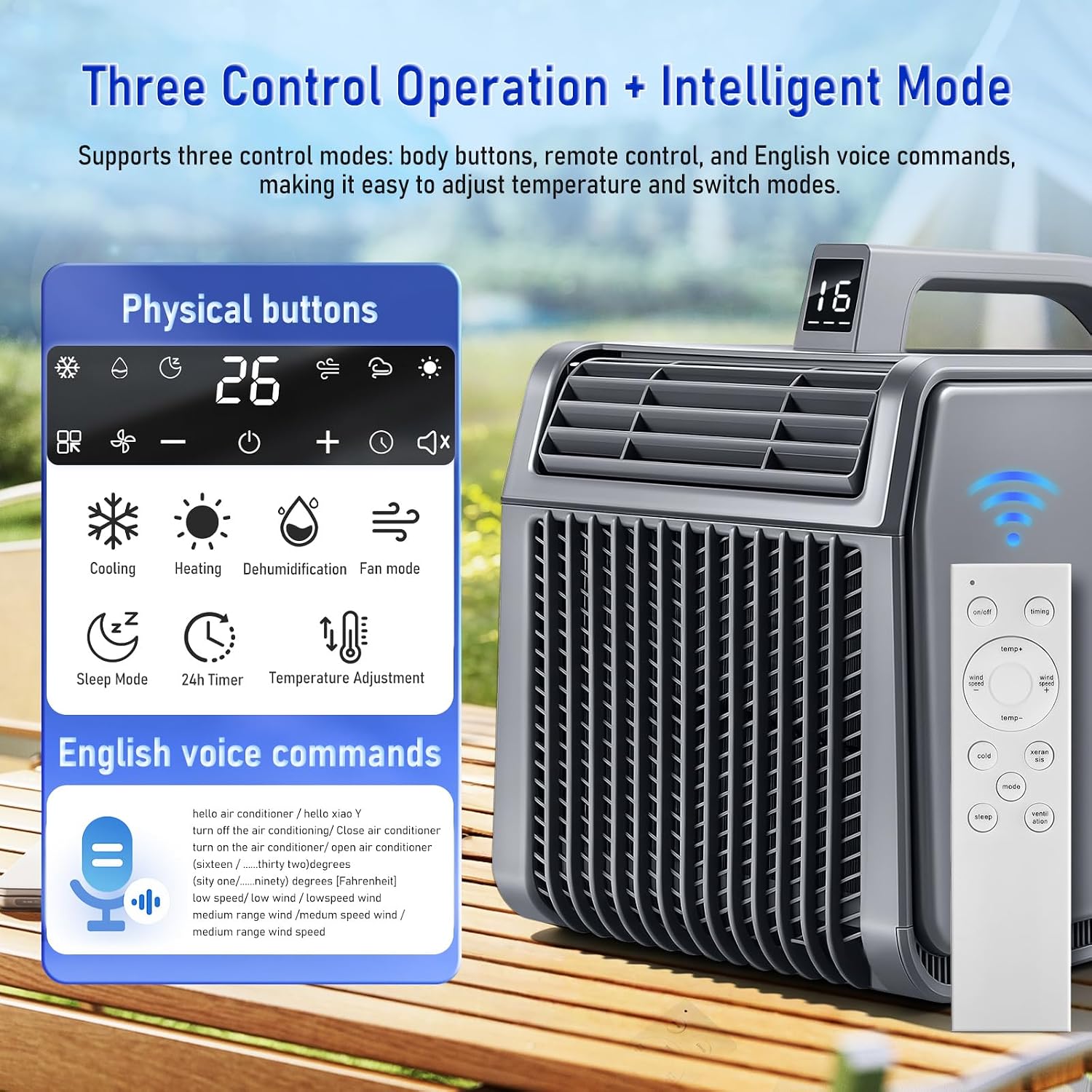 500W 12V DC Portable Air Conditioner, Quiet Cooler & Heater Combo for Car Tent Camper RV Boat