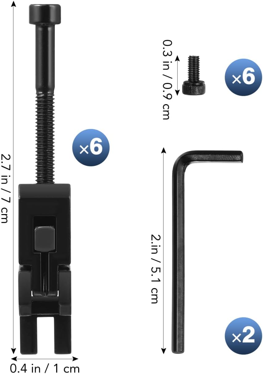 Set of 6 Double Locking Systyem Locked Saddles for Floyd Rose Guitar Tremolo Bridge with String Lock Screws