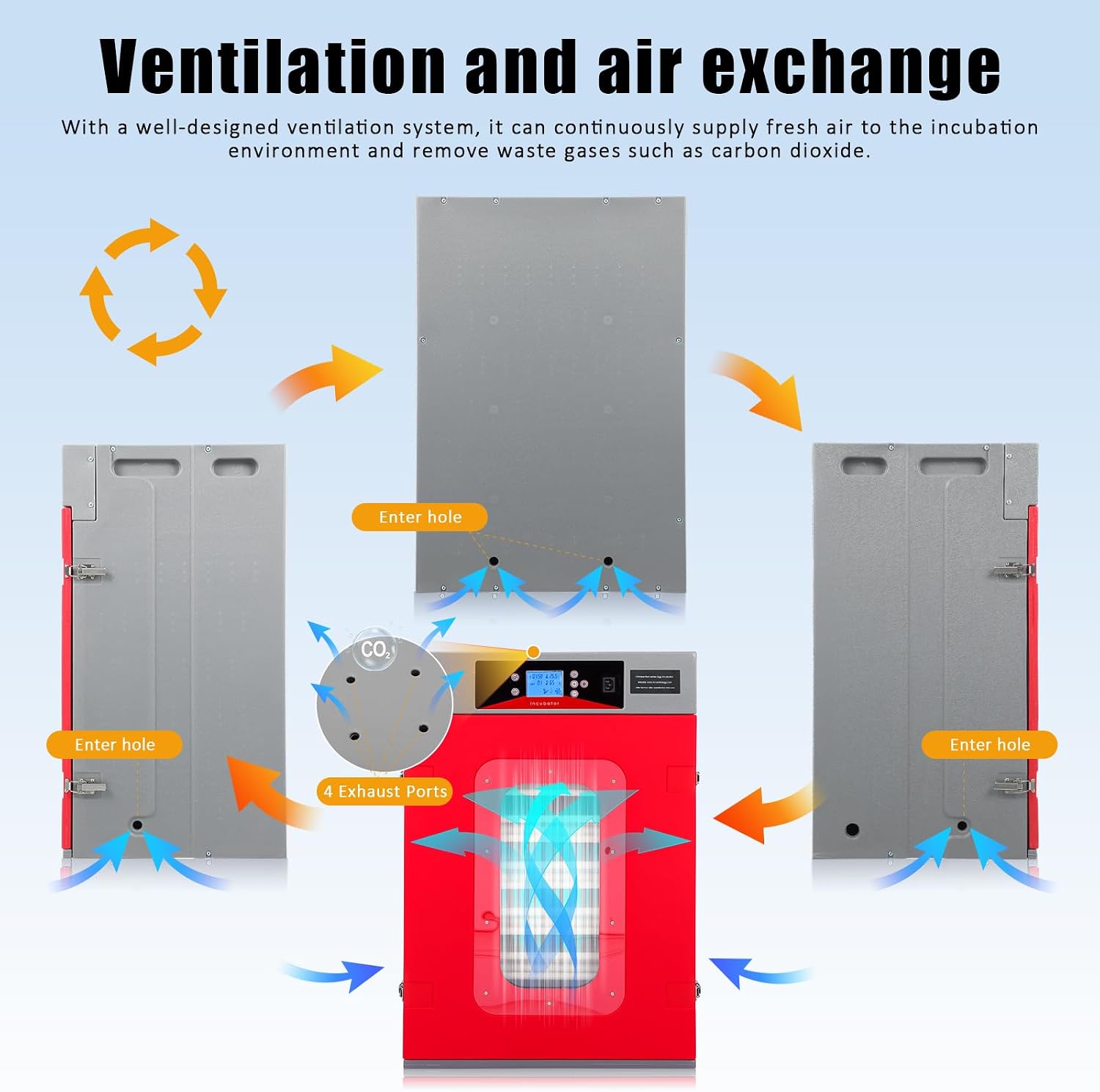 400 Capacity Egg Incubator with Automatic Temperature & Humidity Control