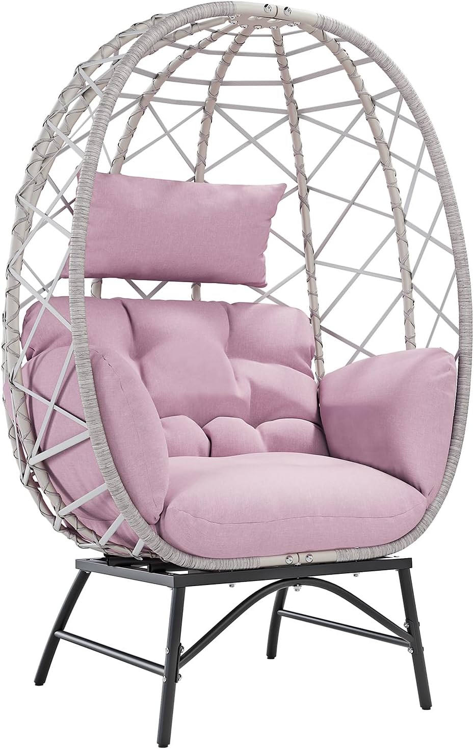 Wicker Egg Chair Outdoor, Oversized Patio Lounge Chairs with Cushion