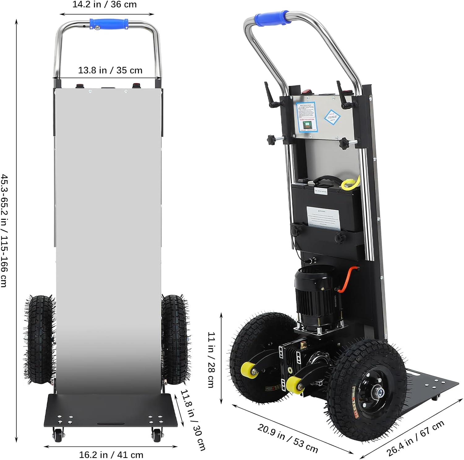 Electric Stair Climbing Dolly, 881LBS Heavy-Duty Hand Truck for Moving