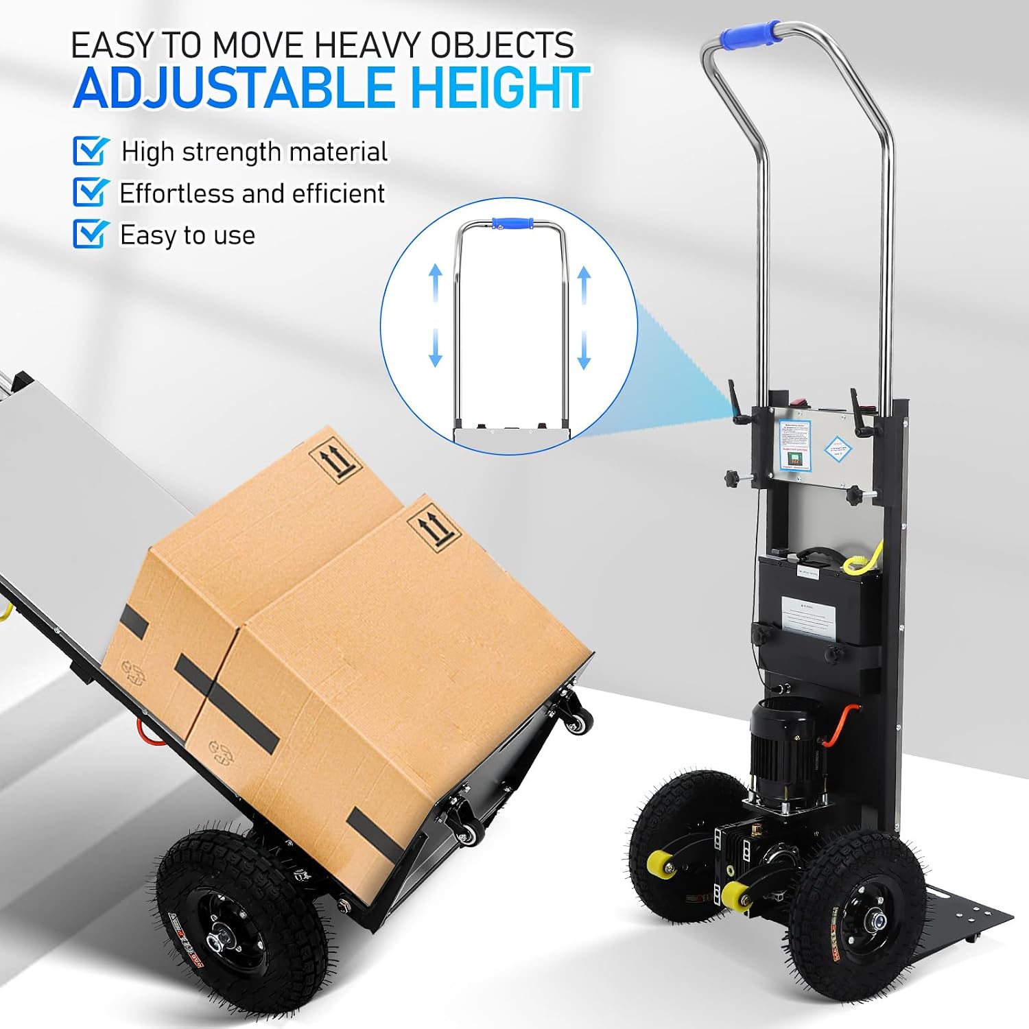 Electric Stair Climbing Dolly, 881LBS Heavy-Duty Hand Truck for Moving