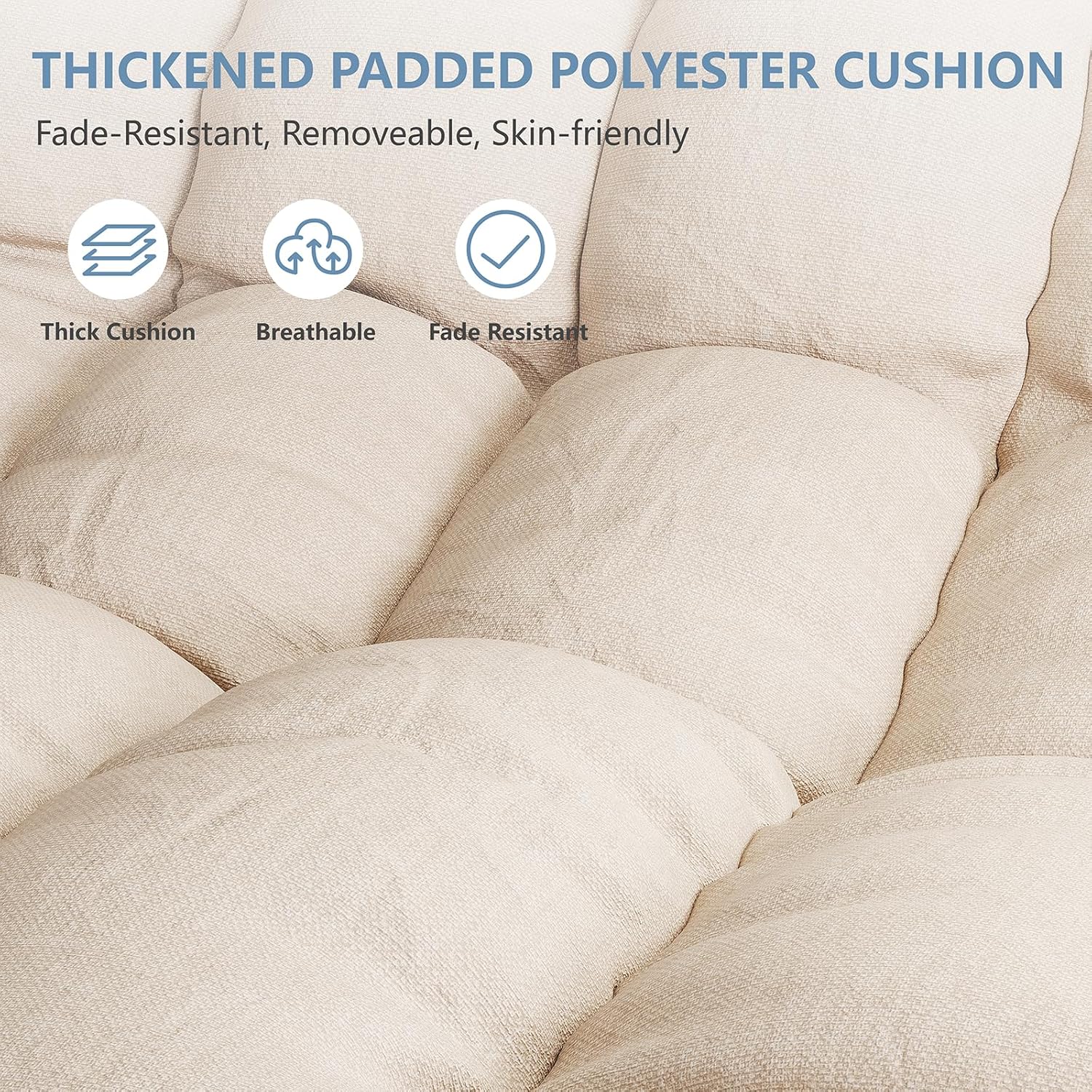 Double Wicker Egg Chair Outdoor, Indoor Oversized Papasan Loveseat with Thick Cushion