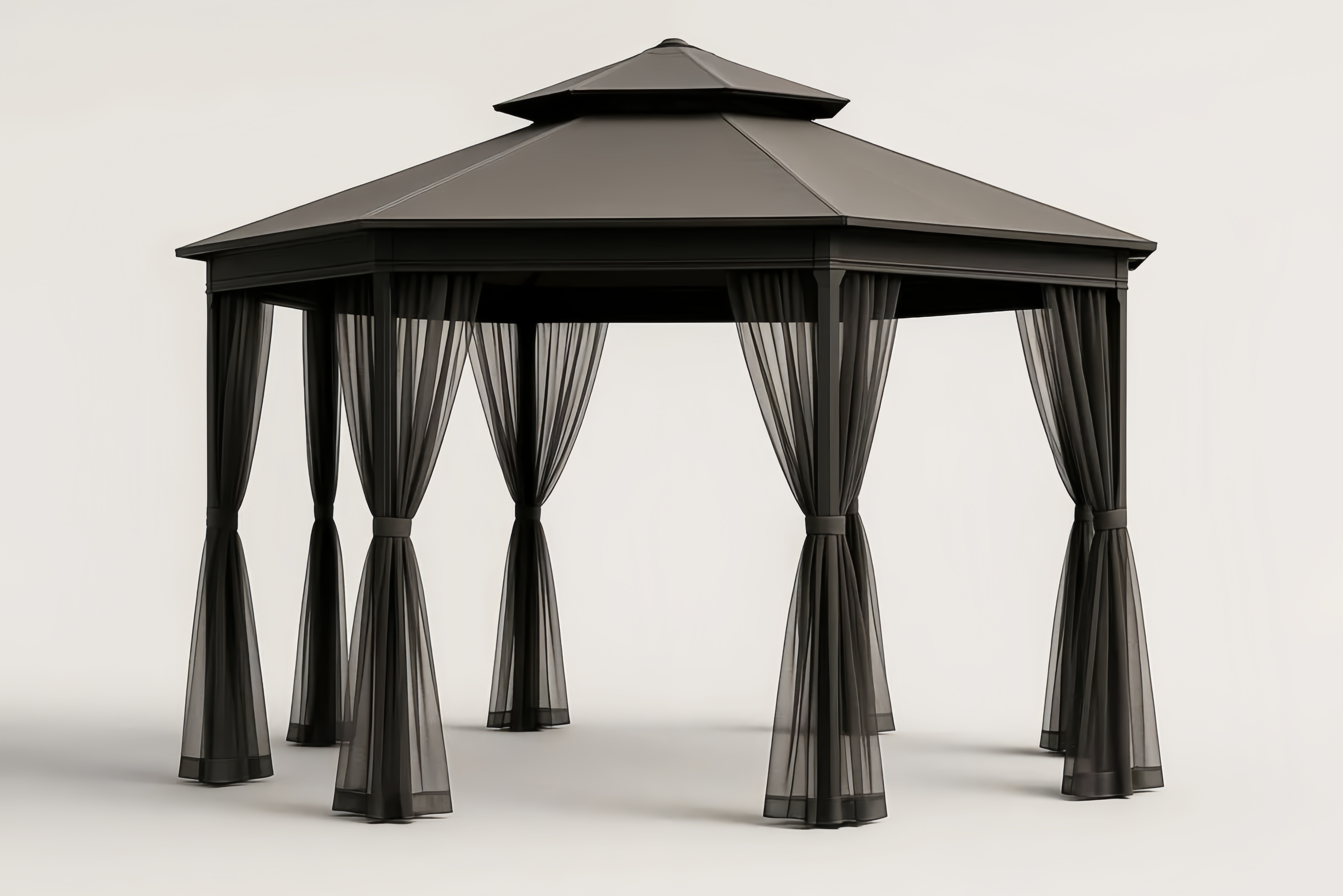 Altanka ogrodowa aluminiowa z siatką 300 cm x 300 cm x 270 cm