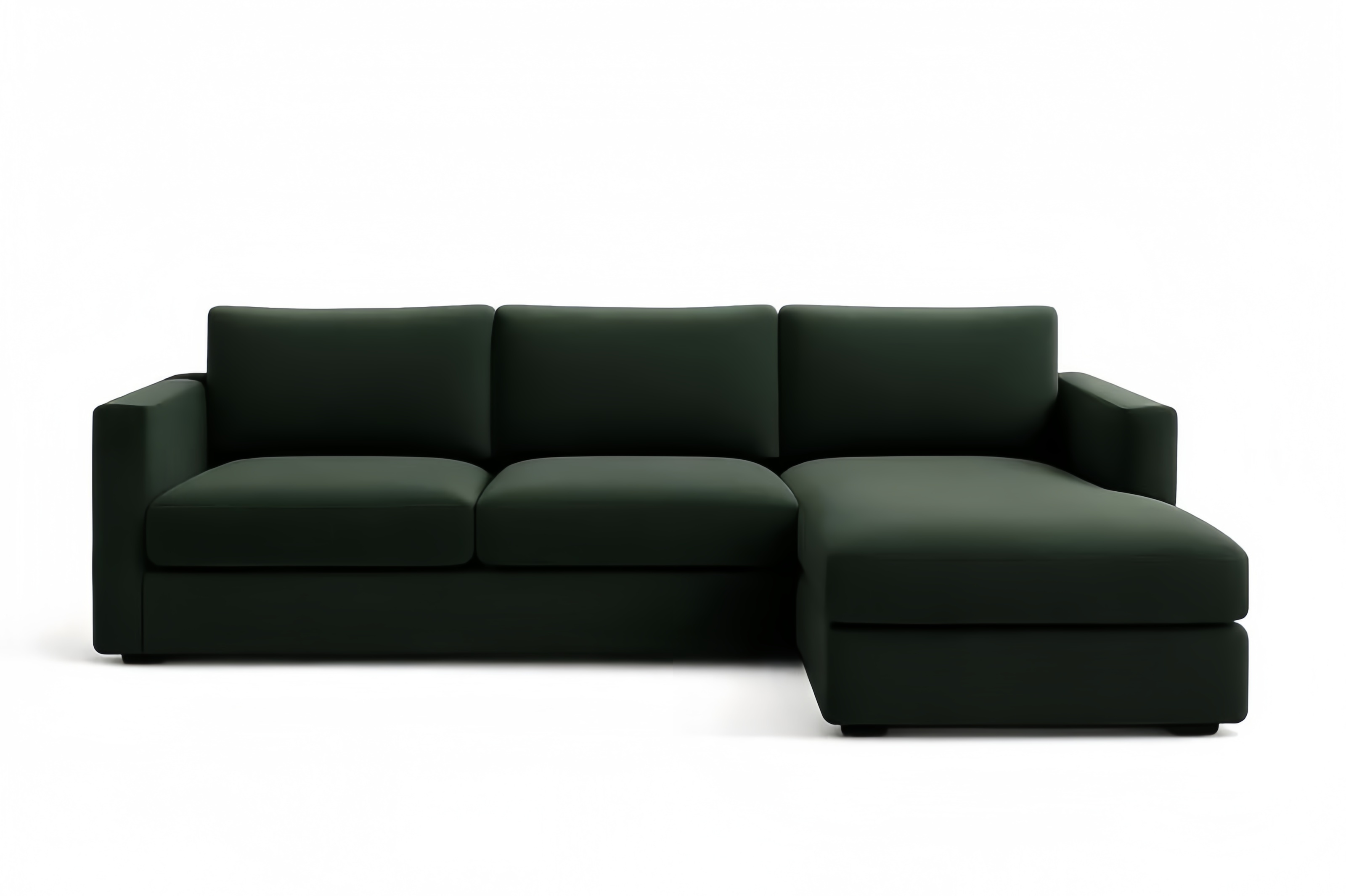 Narożnik tapicerowany 290×160×80 cm, tkanina poliester, pianka PU, rama drewniana, kolor ciemnozielony, częściowy montaż