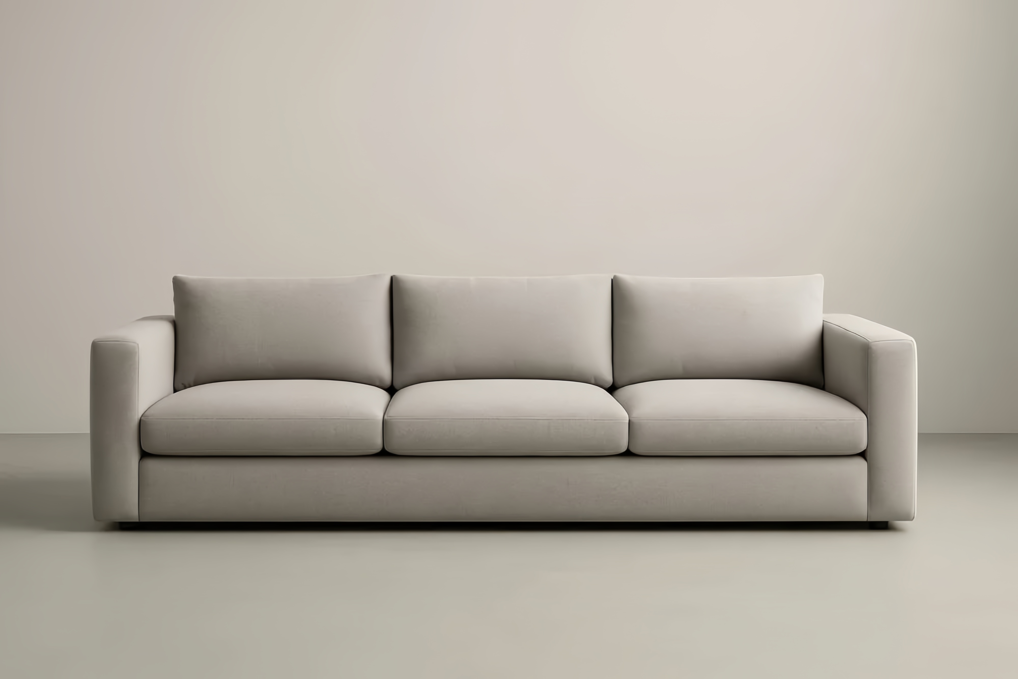 Sofa trzyosobowa z tkaniny poliestrowej szara 225x90x85 cm