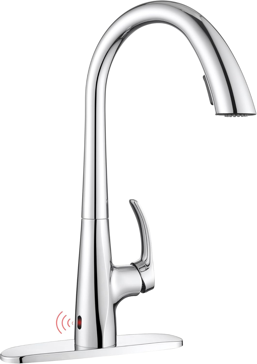  Kitchen Faucet with Pull Down Sprayer Single Hole, Motion Sensor Touchless Single Handle Kitchen Sink Faucet
