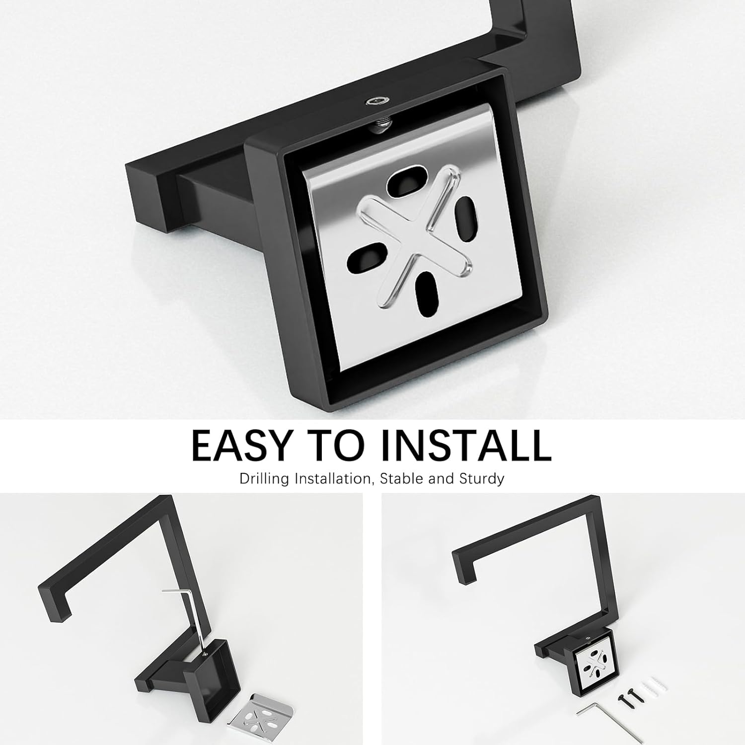 Multifunctional Toilet Paper and Hand Towel Holder for Bathroom Wall Mount, Stainless Steel Heavy Duty Towel Hanger