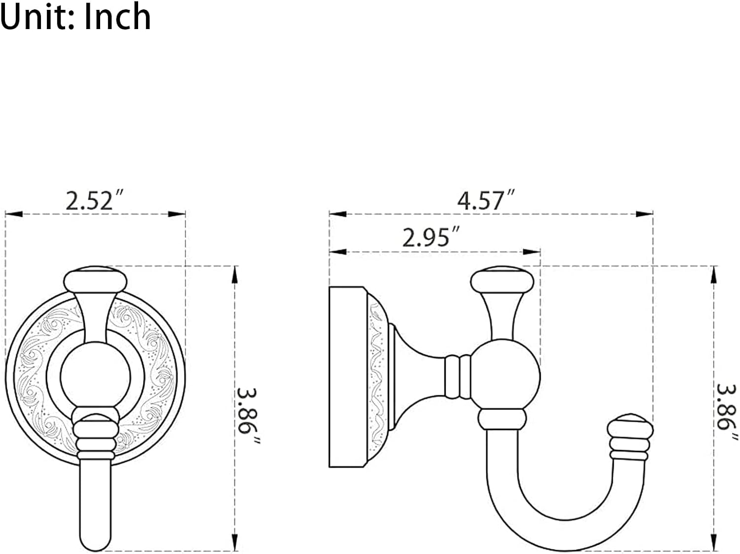 Oil Rubbed Bronze Robe Hooks Antique for Bathroom Cloakroom Kitchen