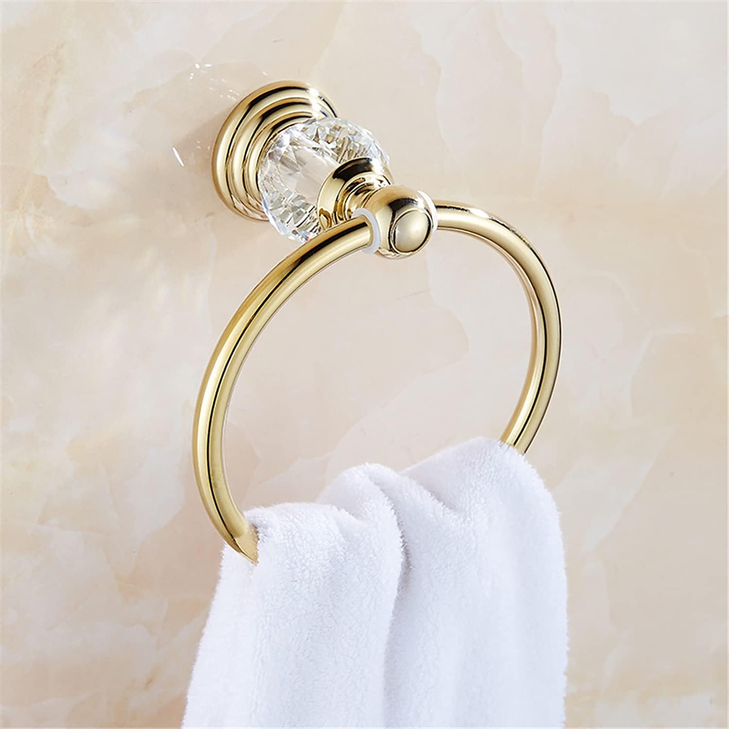 Gold Crystal Bathroom Accessories, Towel Bar Set Toilet Paper Holder Towel Ring Coat Hooks Shinny Bathroom Hardware