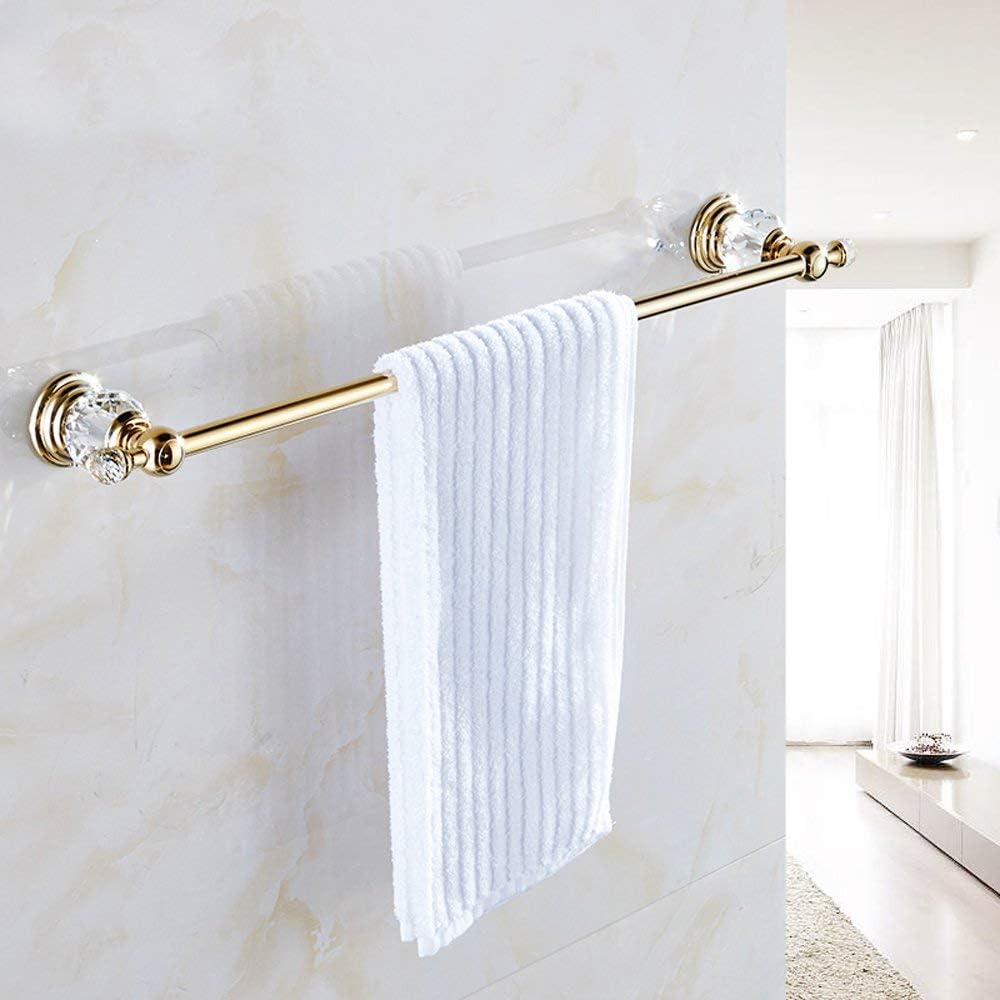 Gold Crystal Bathroom Accessories, Towel Bar Set Toilet Paper Holder Towel Ring Coat Hooks Shinny Bathroom Hardware