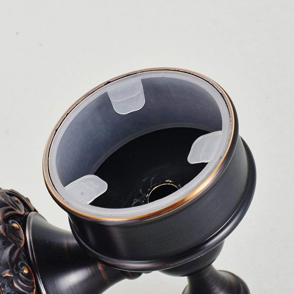 Oil Rubbed Bronze Bathroom Accessories Soap Holder Shower Room Soap Dish Stand Organizer Tray Ceramic Dish Brass Retro Wave Pattern Design