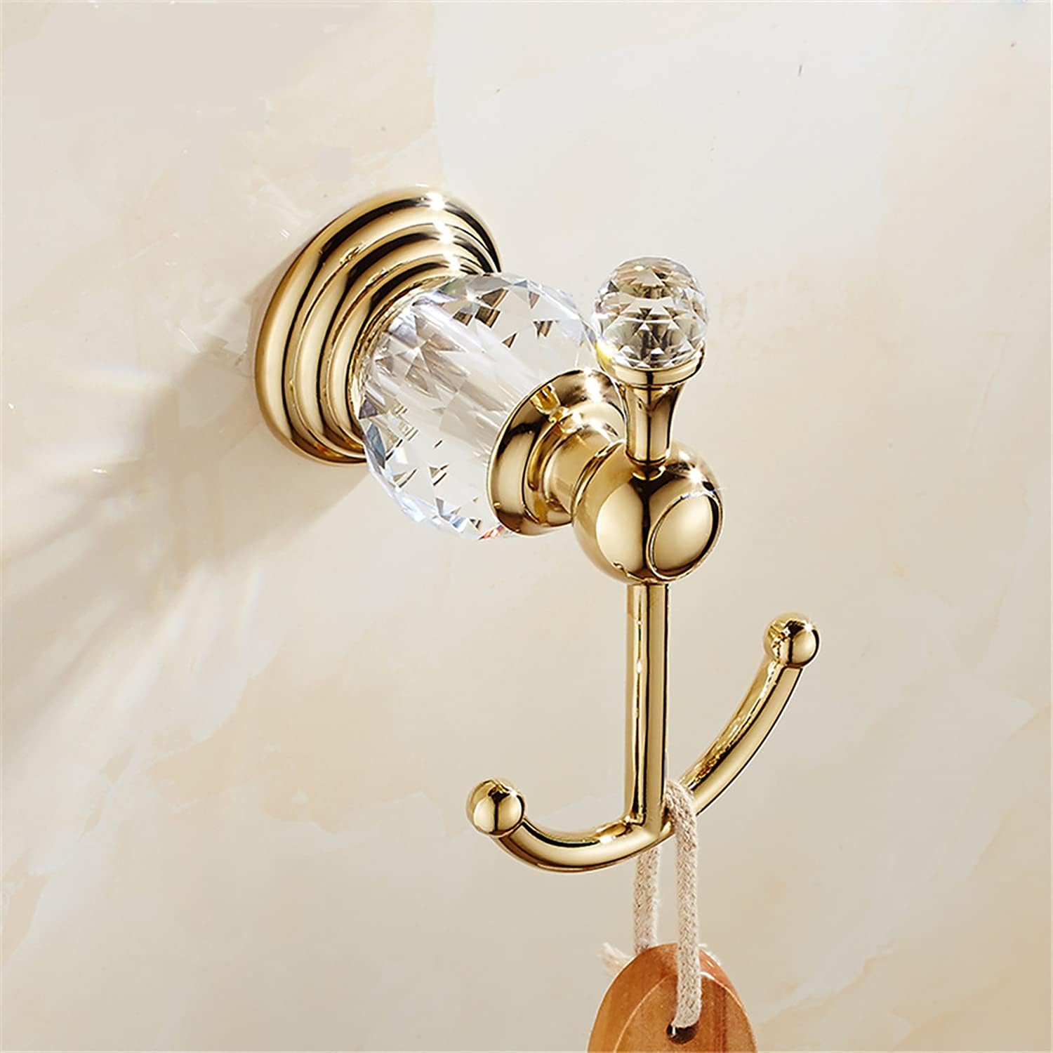 Gold Crystal Bathroom Accessories, Towel Bar Set Toilet Paper Holder Towel Ring Coat Hooks Shinny Bathroom Hardware