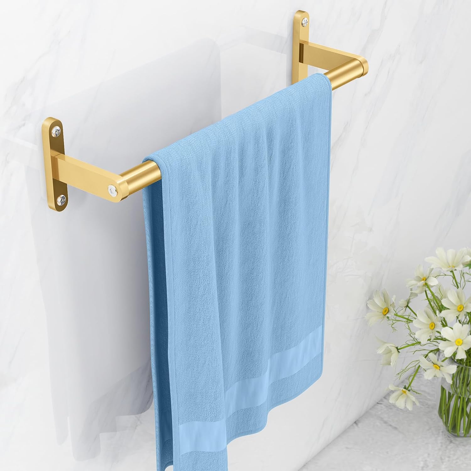 Towel Bar for Bathroom Wall 16 Inch, Stainless Steel Heavy Duty Single Towel Rod Holder