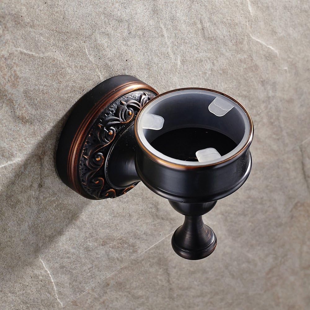 Oil Rubbed Bronze Bathroom Accessories Soap Holder Shower Room Soap Dish Stand Organizer Tray Ceramic Dish Brass Retro Wave Pattern Design