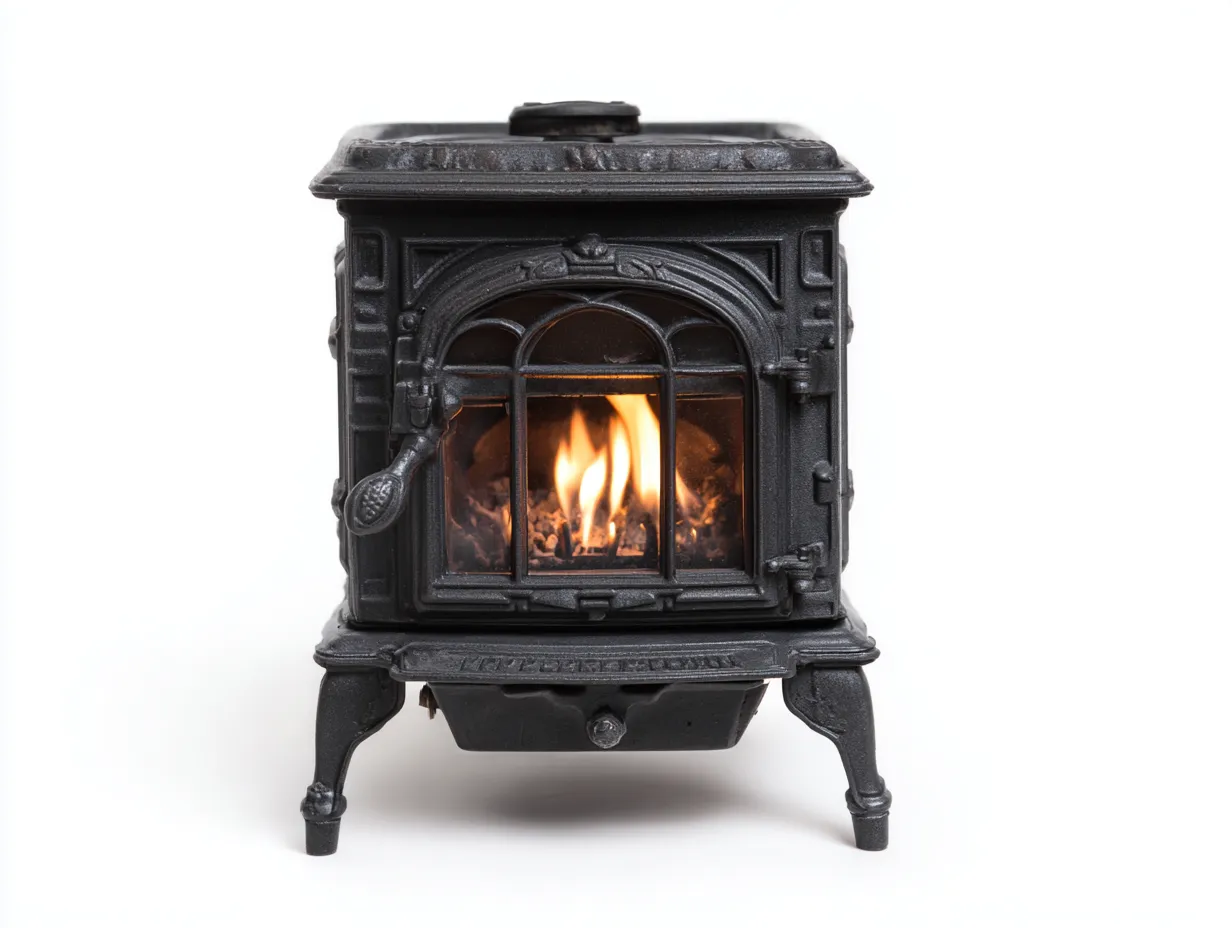 Chimeneas eléctricas hierro fundido 45x30x55 cm color negro apto para salón diseño clásico con efecto llama-Homimyyard