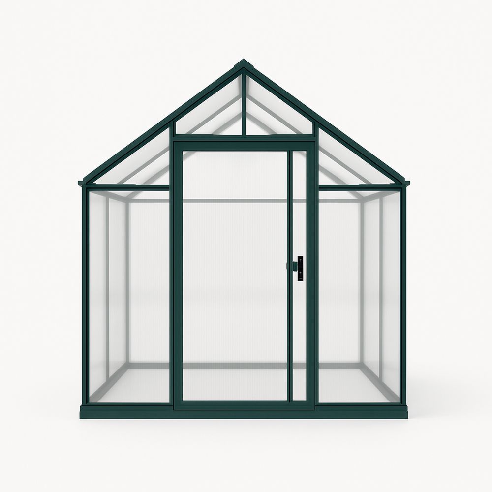 Szklarnia aluminiowa poliwęglan zielony 200 cm x 150 cm x 210 cm