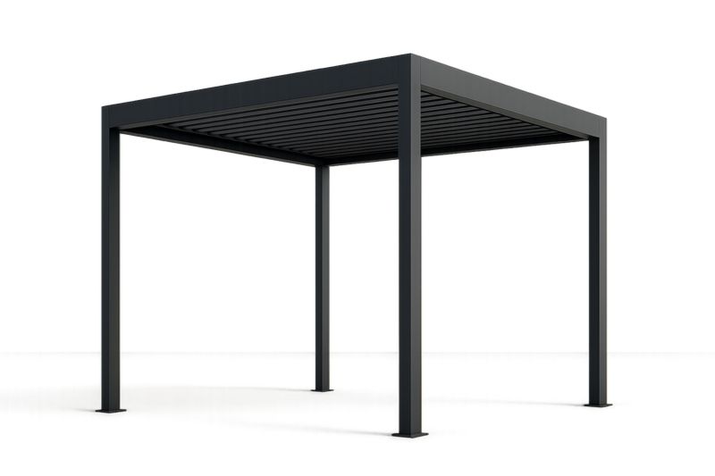 Pergola ogrodowa z aluminium czarna 3mx3mx2.5m