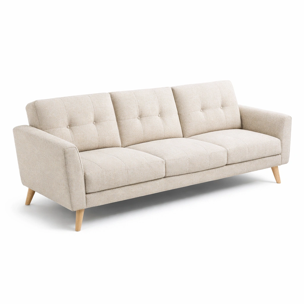 Sofa Stoff Beige-NESTHAVENO