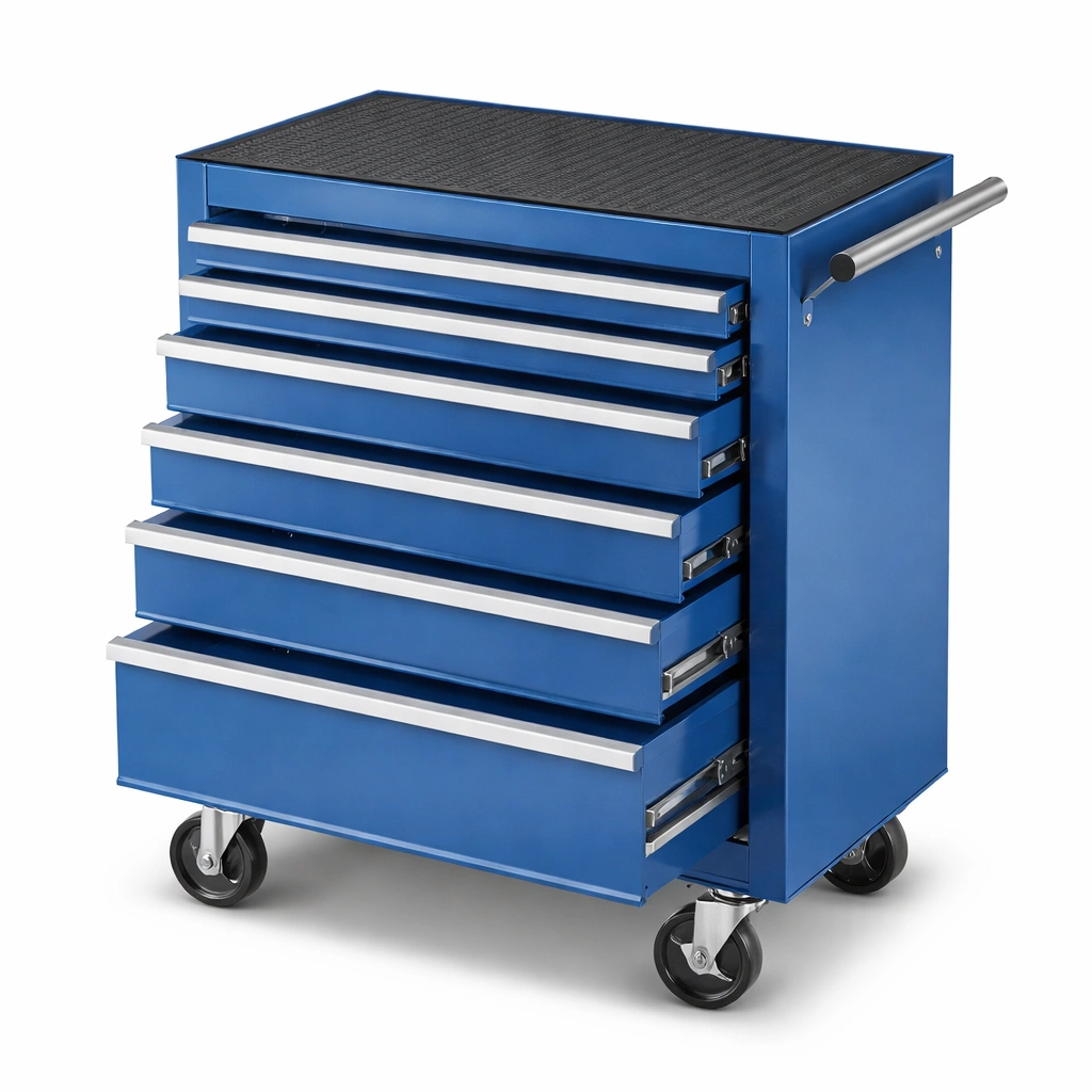 Werkzeugwagen Stahl Blau mit 7 Schubladen-HOMECHARMZ