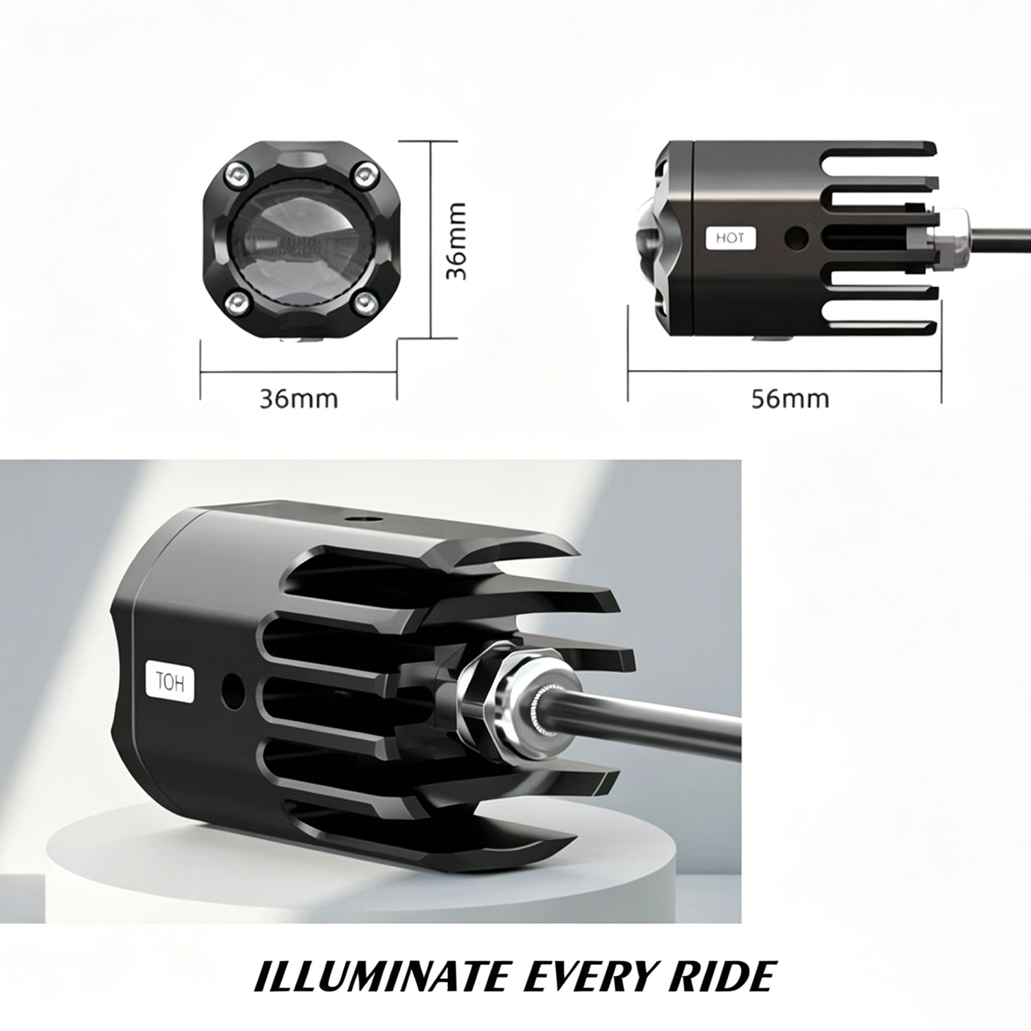 Spotlight F150S Mini – 60W Compact LED Light for All‑Weather Riding